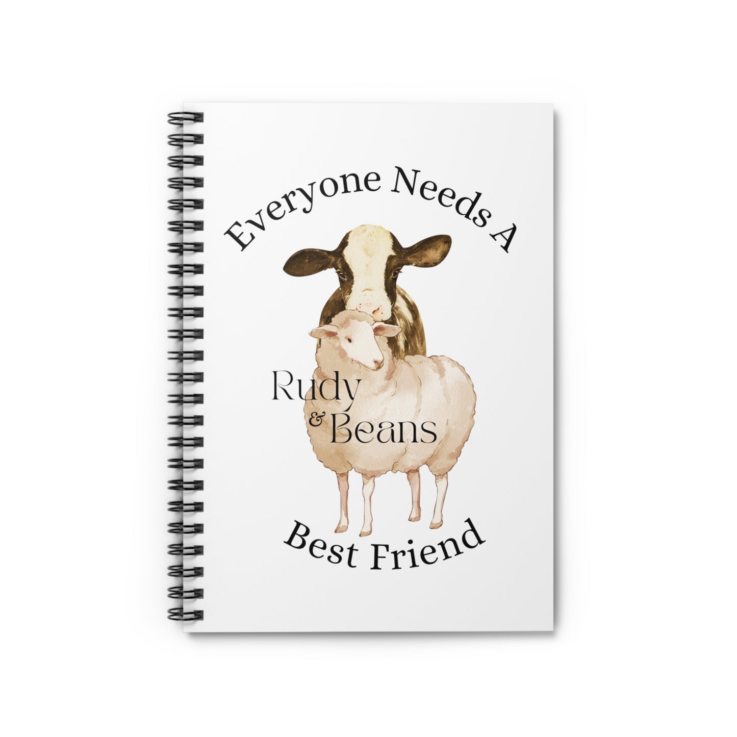 Everyone Needs A Best Friend Rudy & Beans Spiral Notebook - Ruled Line